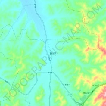石文镇地形图、海拔、地势