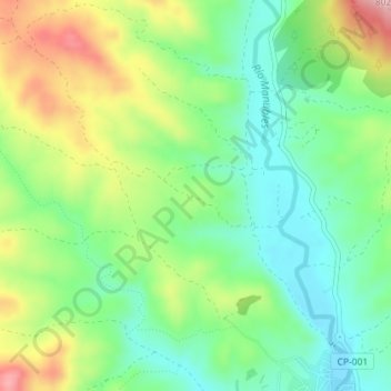 Sangrera地形图、海拔、地势