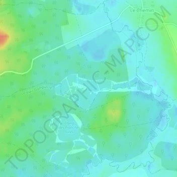 Requigny地形图、海拔、地势