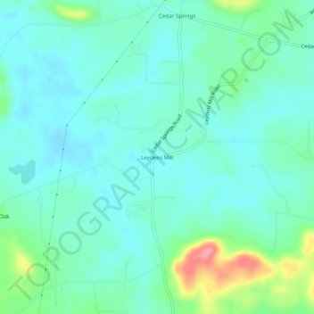 Leydens Mill地形图、海拔、地势