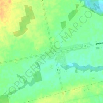 Springford地形图、海拔、地势