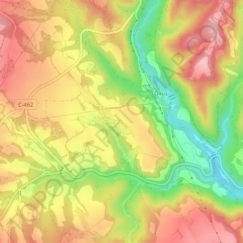 Camp de Cal Fuster地形图、海拔、地势