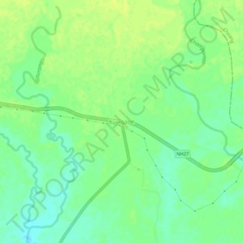 Karigaon地形图、海拔、地势