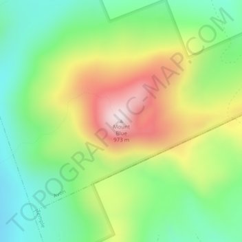 Mount Blue地形图、海拔、地势