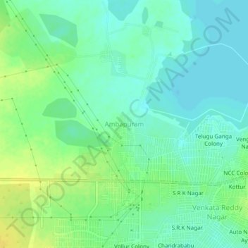 Ambapuram地形图、海拔、地势