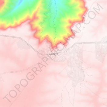 Gasera地形图、海拔、地势