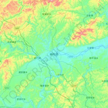麻阳县地形图、海拔、地势