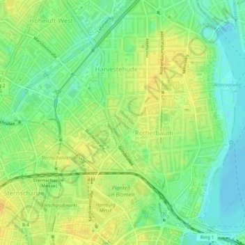 Grindel地形图、海拔、地势