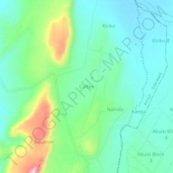Coffee地形图、海拔、地势