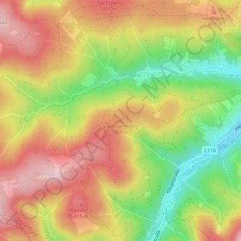 Kammersberg地形图、海拔、地势