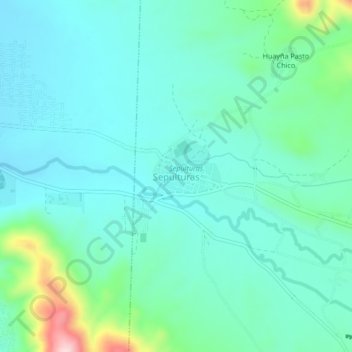 Sepulturas地形图、海拔、地势
