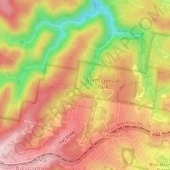 Dantes Glen地形图、海拔、地势
