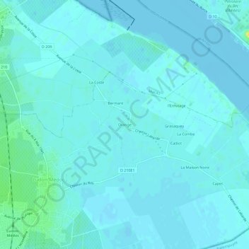 Orange地形图、海拔、地势