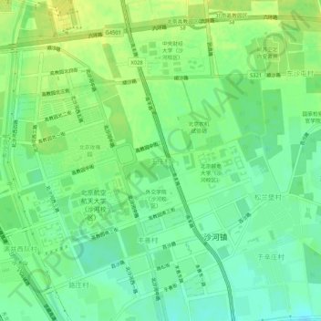 王庄村地形图、海拔、地势