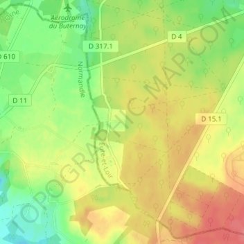 Bourg Neuf地形图、海拔、地势