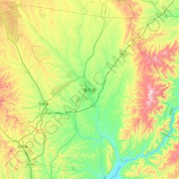 皋兰县地形图、海拔、地势