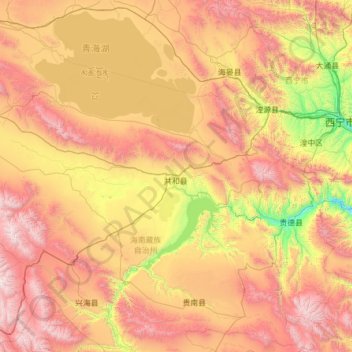 海南州地形图、海拔、地势