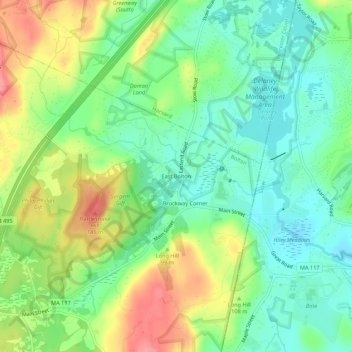 East Bolton地形图、海拔、地势