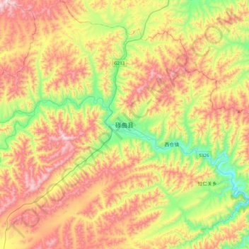 碌曲县地形图、海拔、地势