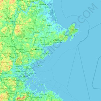 Grays Rock地形图、海拔、地势