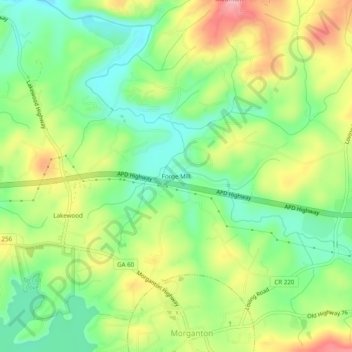 Forge Mill地形图、海拔、地势