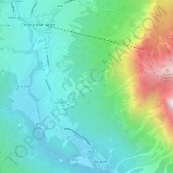 Fraina地形图、海拔、地势
