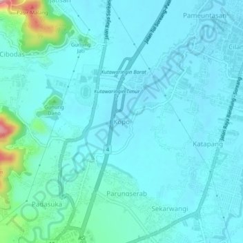 Kopo地形图、海拔、地势