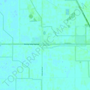 Yarroweyah地形图、海拔、地势