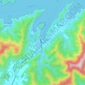 Picton地形图、海拔、地势