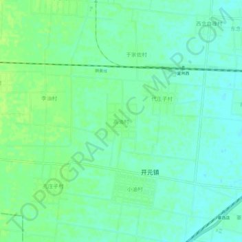 高油村地形图、海拔、地势