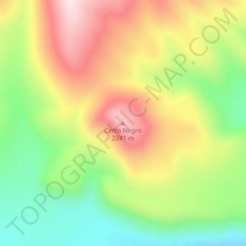 Cerro Negro地形图、海拔、地势