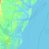 Sapelo Island地形图、海拔、地势