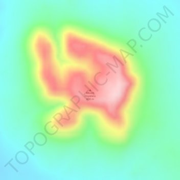 Mount Hopeless地形图、海拔、地势