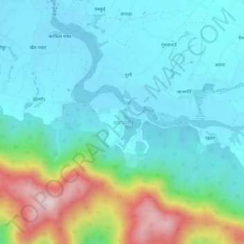 Dharapani地形图、海拔、地势
