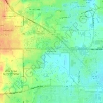 Brentwood地形图、海拔、地势