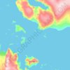 Perthesøya地形图、海拔、地势