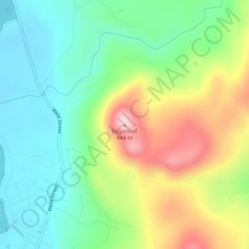 Sugarloaf地形图、海拔、地势