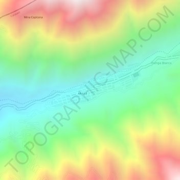 Mollehuaca地形图、海拔、地势