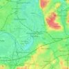 Kingston upon Thames地形图、海拔、地势