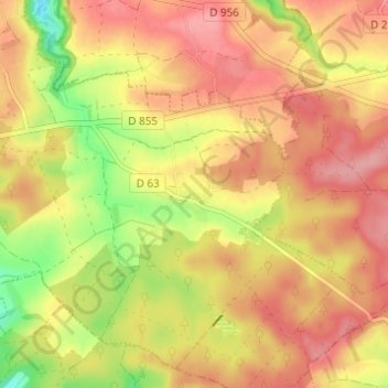 Haute Sierck地形图、海拔、地势