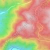 仰天湖地形图、海拔、地势
