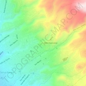 Javier Heraud地形图、海拔、地势