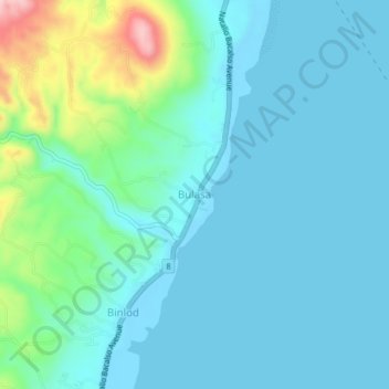 Bulasa地形图、海拔、地势