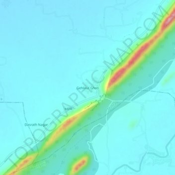 Gehlour Ghati地形图、海拔、地势