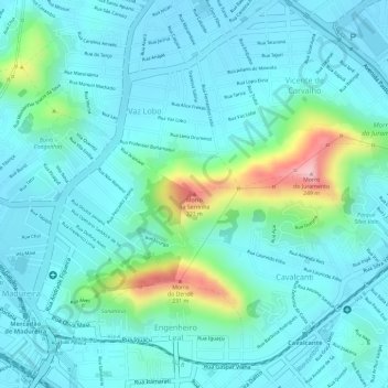 Morro da Serrinha地形图、海拔、地势