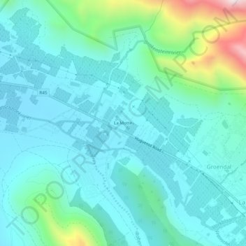 La Motte地形图、海拔、地势