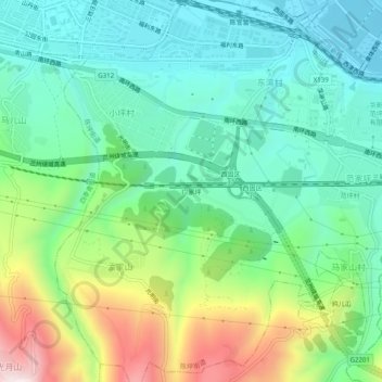 广家坪地形图、海拔、地势