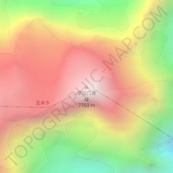 Molamenqing地形图、海拔、地势