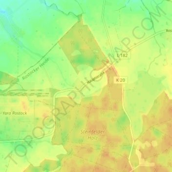 Cordshagen地形图、海拔、地势