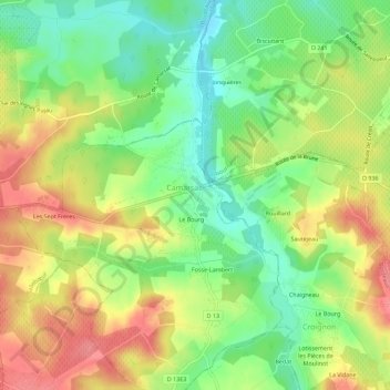 Pichon地形图、海拔、地势